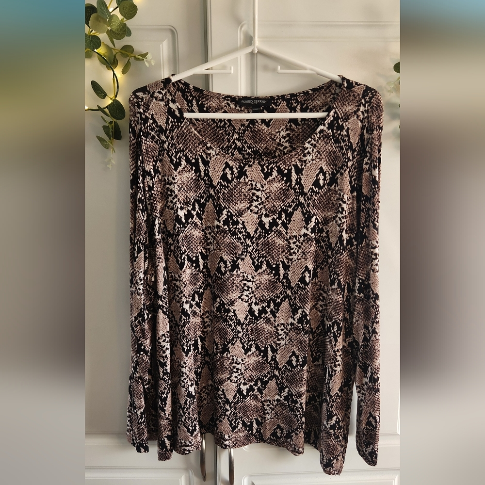 Mario Serrani XXL Snakeskin Top